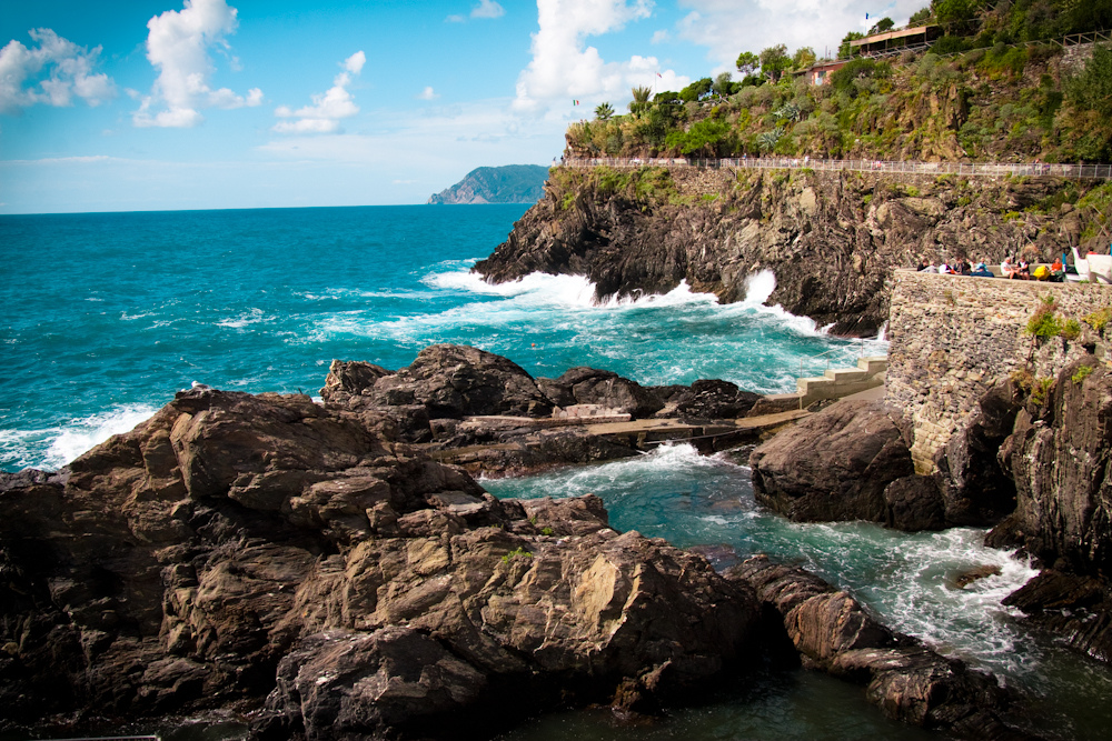 View of Mediterranean Sea from Vernazza